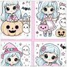 Halloween Kawaii kit2 – 10 coloriages
