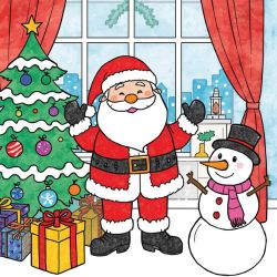 Dessins coloriages de Noël- 15 dessins