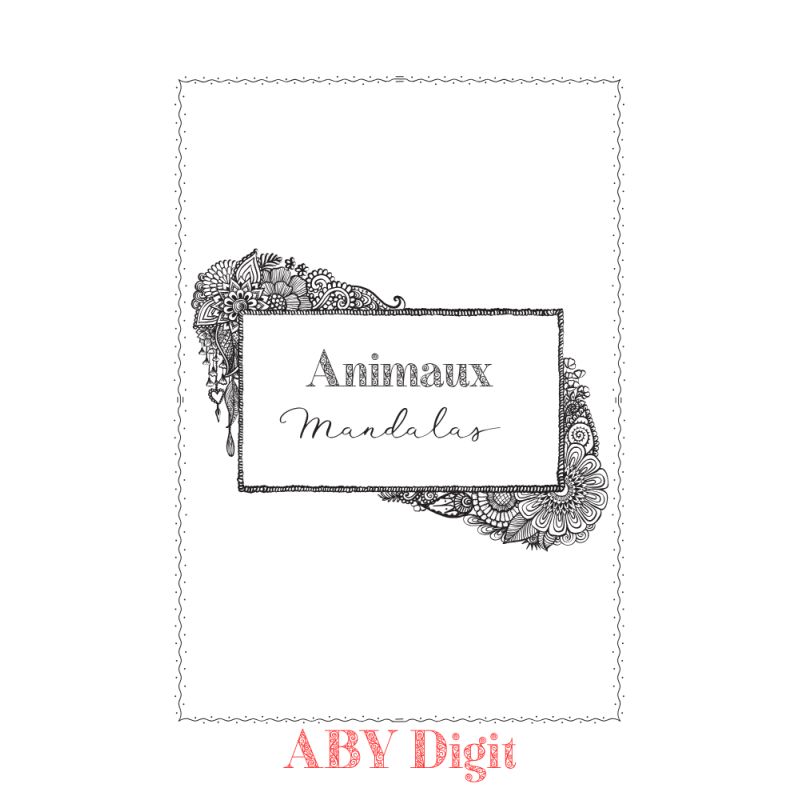 Mandalas coloriages bien être, animaux 14 dessins