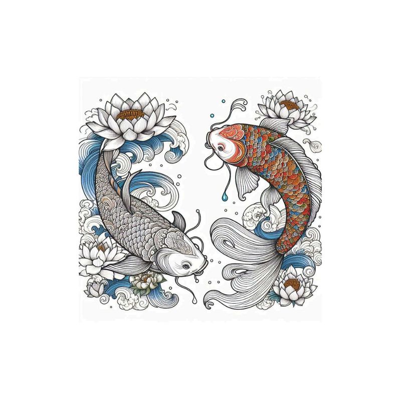 N4 Koi japonais, 7 coloriagesdétentes