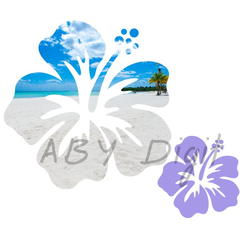 Frame Canva fleur hibiscus