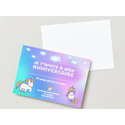 Carton anniversaire licorne